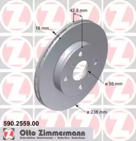 Тормозной диск ZIMMERMANN 590.2559.00