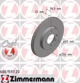 Тормозной диск ZIMMERMANN 600.1597.20