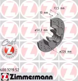 Тормозной диск ZIMMERMANN 600.3219.52