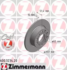 Тормозной диск ZIMMERMANN 600.3234.20