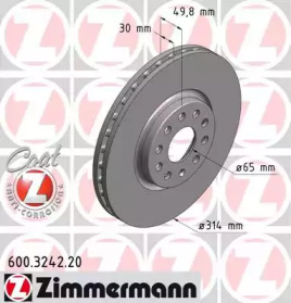 Тормозной диск ZIMMERMANN 600.3242.20