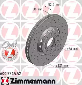 Тормозной диск ZIMMERMANN 600.3245.52