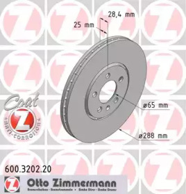 Тормозной диск ZIMMERMANN 600.3202.20