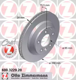 Тормозной диск ZIMMERMANN 600.3229.20