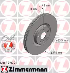 Тормозной диск ZIMMERMANN 610.3726.20