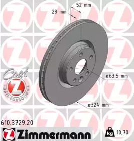 Тормозной диск ZIMMERMANN 610.3729.20