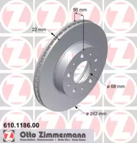 Тормозной диск ZIMMERMANN 610.1186.00