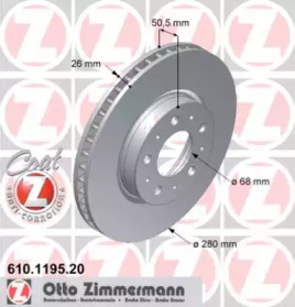 Тормозной диск ZIMMERMANN 610.1195.20