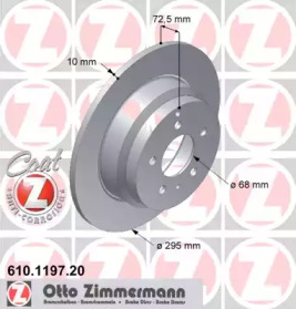 Тормозной диск ZIMMERMANN 610.1197.20