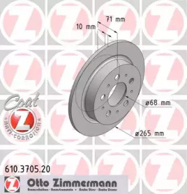 Тормозной диск ZIMMERMANN 610.3705.20