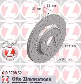 Тормозной диск ZIMMERMANN 610.3708.52