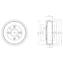 Тормозный барабан DELPHI BF200