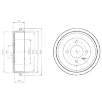 Тормозный барабан DELPHI BF410