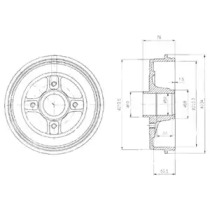 Тормозный барабан DELPHI BF427