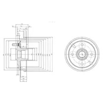 Тормозный барабан DELPHI BF518