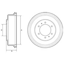 Тормозный барабан DELPHI BF532