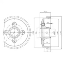 Тормозный барабан DELPHI BFR190