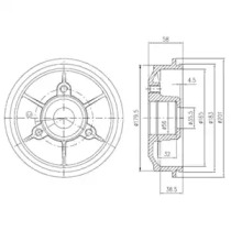 Тормозный барабан DELPHI BFR267