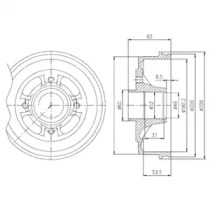 Тормозный барабан DELPHI BFR272