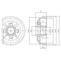 Тормозный барабан DELPHI BFR282