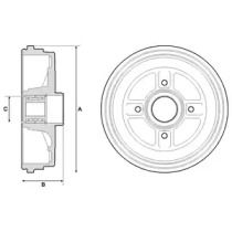 Тормозный барабан DELPHI BFR496