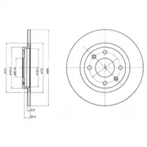 Тормозной диск DELPHI BG2308