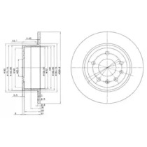 Тормозной диск DELPHI BG2381