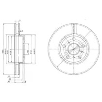 Тормозной диск DELPHI BG2450