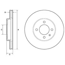 Тормозной диск DELPHI BG2455C