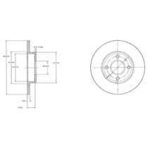 Тормозной диск DELPHI BG2458C