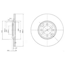 Тормозной диск DELPHI BG2508