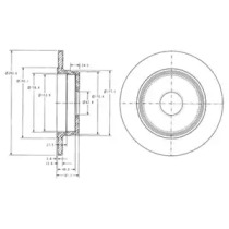 Тормозной диск DELPHI BG2510