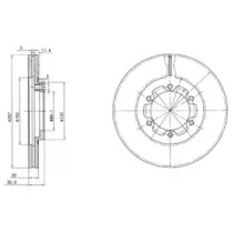 Тормозной диск DELPHI BG2524