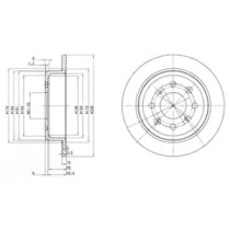 Тормозной диск DELPHI BG2538