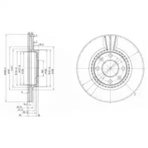 Тормозной диск DELPHI BG2625C