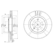 Тормозной диск DELPHI BG2712