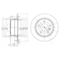 Тормозной диск DELPHI BG3040