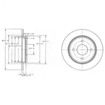 Тормозной диск DELPHI BG3054