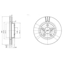 Тормозной диск DELPHI BG3347C