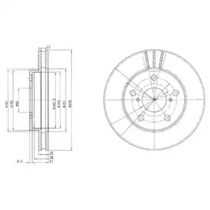 Тормозной диск DELPHI BG3355