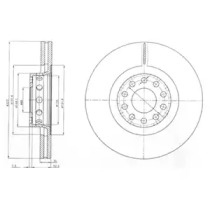 Тормозной диск DELPHI BG3524