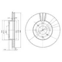 Тормозной диск DELPHI BG3596C