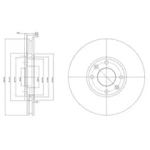 Тормозной диск DELPHI BG3622C