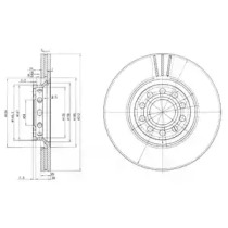 Тормозной диск DELPHI BG3657C