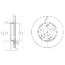 Тормозной диск DELPHI BG3845