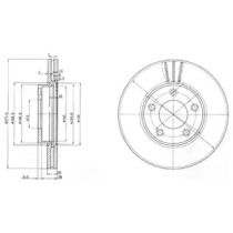 Тормозной диск DELPHI BG3927