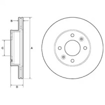 Тормозной диск DELPHI BG3935C