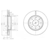 Тормозной диск DELPHI BG4016