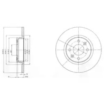 Тормозной диск DELPHI BG4045