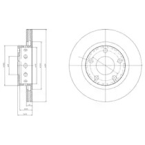 Тормозной диск DELPHI BG4057